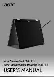 Acer Chromebooks - Chromebook Spin 714 User Manual