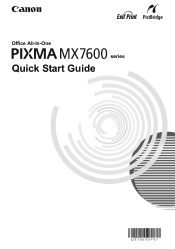 Canon MX7600 Quick Start Guide