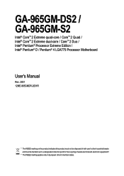 Gigabyte GA-965GM-S2 Manual