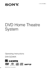 Sony DAV-DZ290K User Manual