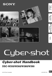 Sony DSC-W350/B Cyber-shot® Handbook