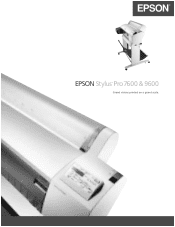 Epson Stylus Pro 7600 - Photographic Dye Ink Product Brochure