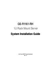 Gigabyte GS-R1161-RH Manual