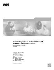 HP 3020 Cisco Catalyst Blade Switch 3020 for HP Software Configuration Guide, Rel. 12.2(25)SEF1