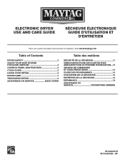 Maytag MGDP576KW Owners Manual