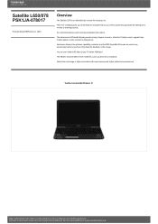 Toshiba L650 PSK1JA-078017 Detailed Specs for Satellite L650 PSK1JA-078017 AU/NZ; English