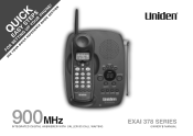 Uniden EXAI378 English Owners Manual