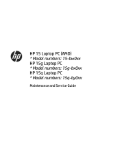 HP 15-bw500 Maintenance and Service Guide 1