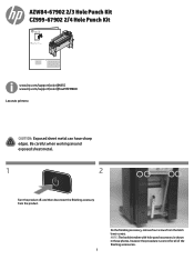 HP Color LaserJet Enterprise M855 Hole Punch Kit Installation Guide