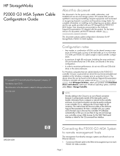 HP P2000 HP StorageWorks P2000 G3 MSA System Cable Configuration Guide (590334-004, June 2010)