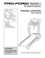 ProForm 505s Treadmill Manual