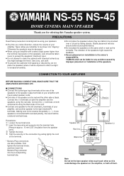 Yamaha NS-55 Owner's Manual