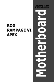 Asus ROG RAMPAGE VI APEX ROG RAMPAGE VI APEX Users ManualEnglish