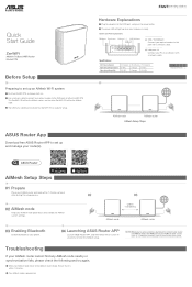 Asus ZenWiFi AX XT8 ZenWiFiXT8 QSG Quick Start Guide