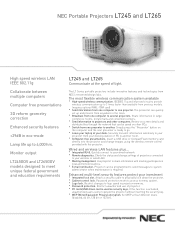 NEC LT265 LT245/265_1 spec sheet