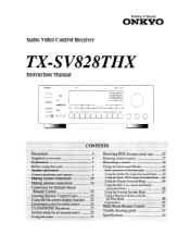 Onkyo TX-SV828THX Owner Manual