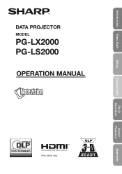 Sharp PG-LX2000 PG-LX2000 | PG-LS2000 Operation Manual