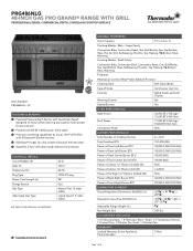 Thermador PRG486NLG Product Specs