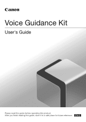 Canon imageRUNNER ADVANCE C5051 Voice Guidance Kit Users Guide for imageRUNNER ADVANCE