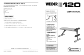 Weider Weevbe7021 Instruction Manual
