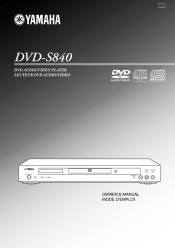 Yamaha DVD-S840 Owners Manual