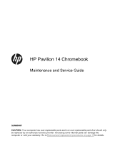 HP Pavilion 14-c000 Chromebook HP Pavilion 14 Chromebook Maintenance and Service Guide