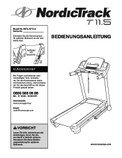 NordicTrack T11.5 Treadmill German Manual