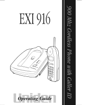 Uniden EXI917 English Owners Manual