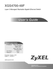 ZyXEL XGS4700-48F User Guide
