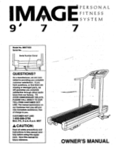 Image Fitness 977 Treadmill English Manual