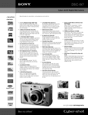Sony DSC-W7/B Marketing Specifications