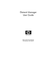 HP 376227-B21 Element Manager User Guide