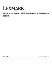 Lexmark Interact S606 Quick Reference
