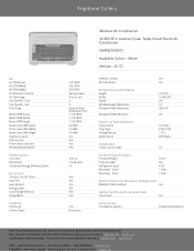 Frigidaire GHWQ103WC1 Product Specifications Sheet