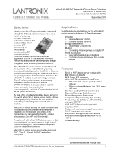 Lantronix xPico Wi-Fi Embedded Wi-Fi Module xPico Wi-Fi SMT - Data Sheet