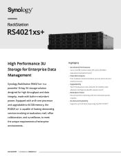 Synology RS4021xs Datasheet