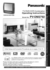 Panasonic PVDM2792 PVDM2792 User Guide