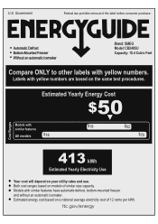 Smeg CB2485U Energy Label