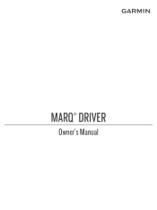 Garmin MARQ Driver Performance Edition Owners Manual