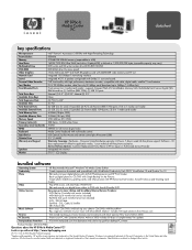 HP Media Center 896c HP Media Center Desktop PC - (English) 896c-b Product Datasheet and Product Specifications