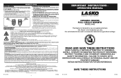 Lasko 6462 User Manual