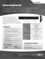 NEC V652-TM OPS-PCAFQ-PH Specification Brochure
