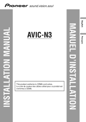 Pioneer AVIC N3 Other Manual