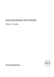 Dell S2419HGF Monitor Users Guide