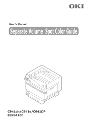 Oki C931DP C911dn/C931dn/C931DP/C941dn/C941DP Separate Spot Color Guide - English