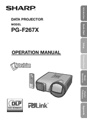 Sharp PGF267X PG-F267X Operation Manual