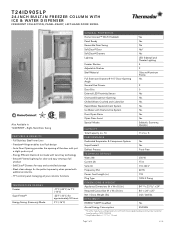 Thermador T24ID905LP Product Spec Sheet