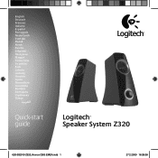 Logitech Z320 Quick Start Guide