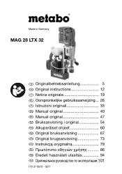 Metabo MAG 28 LTX 32 Operating Instructions 2