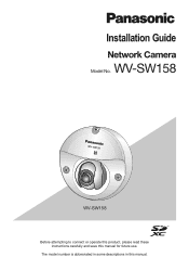 Panasonic WV-SW158 Installation Guide (English)